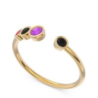 Petite Modern Open Bezel Vihvarita Ring