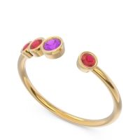 Petite Modern Open Bezel Vihvarita Ring