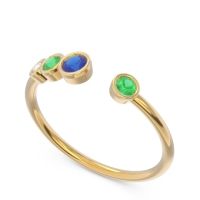 Petite Modern Open Bezel Vihvarita Ring