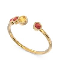 Petite Modern Open Bezel Vihvarita Ring