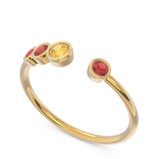 Petite Modern Open Bezel Vihvarita Ring