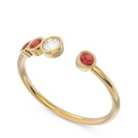 Petite Modern Open Bezel Vihvarita Ring