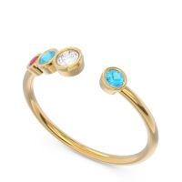 Petite Modern Open Bezel Vihvarita Ring