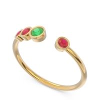 Petite Modern Open Bezel Vihvarita Ring