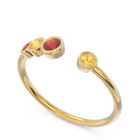 Petite Modern Open Bezel Vihvarita Ring