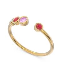 Petite Modern Open Bezel Vihvarita Ring