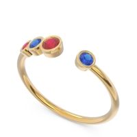 Petite Modern Open Bezel Vihvarita Ring