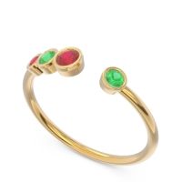 Petite Modern Open Bezel Vihvarita Ring