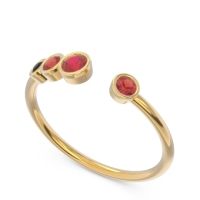 Petite Modern Open Bezel Vihvarita Ring