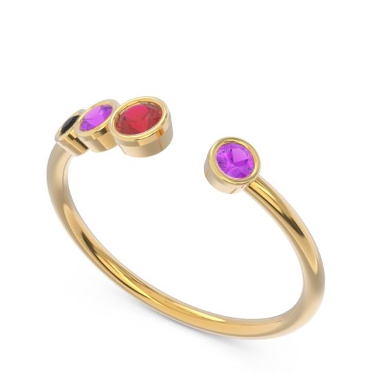 Petite Modern Open Bezel Vihvarita Ring