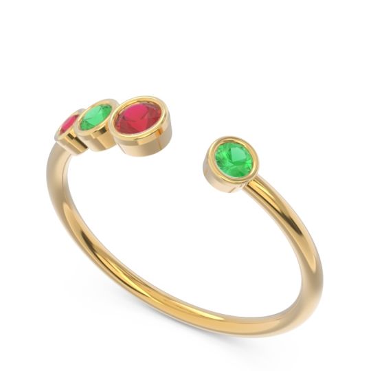 Petite Modern Open Bezel Vihvarita Ring