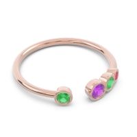 Petite Modern Open Bezel Vihvarita Ring