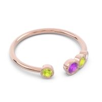 Petite Modern Open Bezel Vihvarita Ring