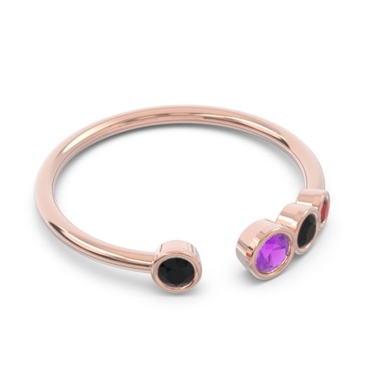 Petite Modern Open Bezel Vihvarita Ring