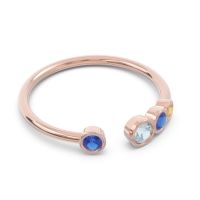 Petite Modern Open Bezel Vihvarita Ring