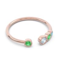 Petite Modern Open Bezel Vihvarita Ring