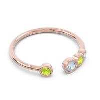 Petite Modern Open Bezel Vihvarita Ring