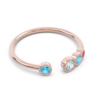 Petite Modern Open Bezel Vihvarita Ring