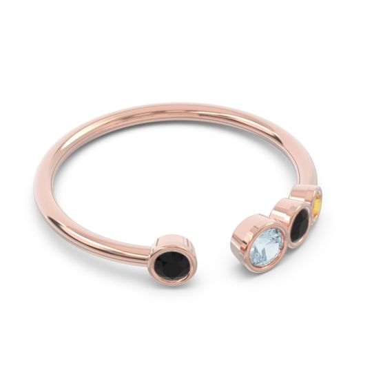 Petite Modern Open Bezel Vihvarita Ring