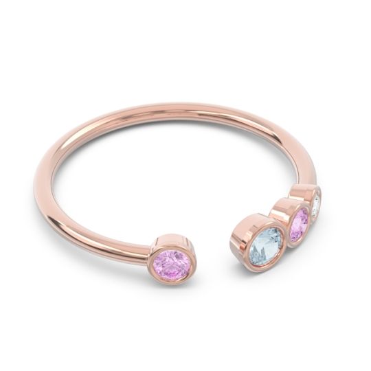 Petite Modern Open Bezel Vihvarita Ring