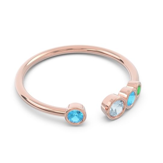 Petite Modern Open Bezel Vihvarita Ring