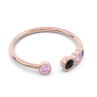 Petite Modern Open Bezel Vihvarita Ring