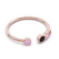 Petite Modern Open Bezel Vihvarita Ring