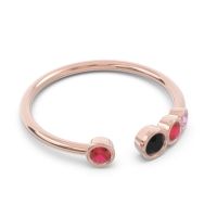Petite Modern Open Bezel Vihvarita Ring