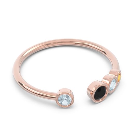 Petite Modern Open Bezel Vihvarita Ring