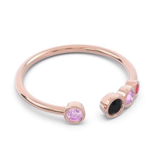 Petite Modern Open Bezel Vihvarita Ring