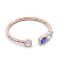 Petite Modern Open Bezel Vihvarita Ring