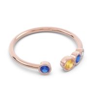 Petite Modern Open Bezel Vihvarita Ring