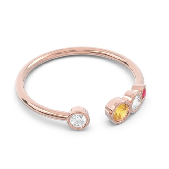 Petite Modern Open Bezel Vihvarita Ring