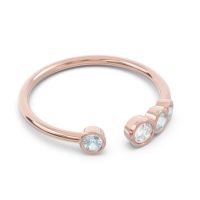 Petite Modern Open Bezel Vihvarita Ring