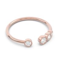 Petite Modern Open Bezel Vihvarita Ring