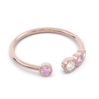 Petite Modern Open Bezel Vihvarita Ring