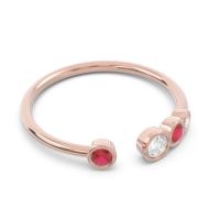 Petite Modern Open Bezel Vihvarita Ring