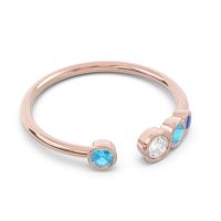 Petite Modern Open Bezel Vihvarita Ring