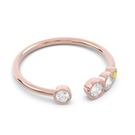 Petite Modern Open Bezel Vihvarita Ring