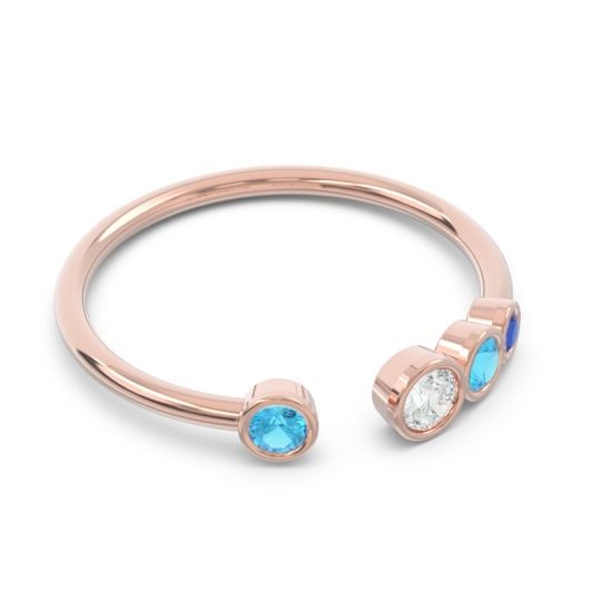 Petite Modern Open Bezel Vihvarita Ring