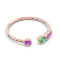 Petite Modern Open Bezel Vihvarita Ring