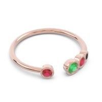 Petite Modern Open Bezel Vihvarita Ring