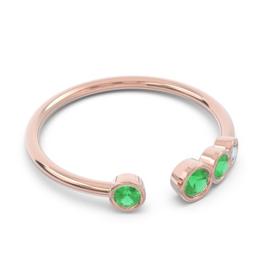 Petite Modern Open Bezel Vihvarita Ring