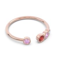 Petite Modern Open Bezel Vihvarita Ring