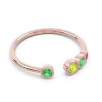 Petite Modern Open Bezel Vihvarita Ring