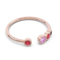 Petite Modern Open Bezel Vihvarita Ring