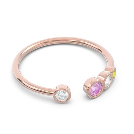 Petite Modern Open Bezel Vihvarita Ring