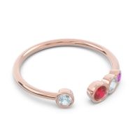 Petite Modern Open Bezel Vihvarita Ring