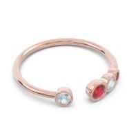 Petite Modern Open Bezel Vihvarita Ring