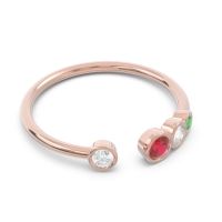 Petite Modern Open Bezel Vihvarita Ring